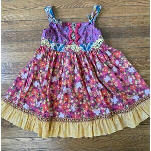 Matilda Jane Girls' Trees Mixed Print Dress Size 6